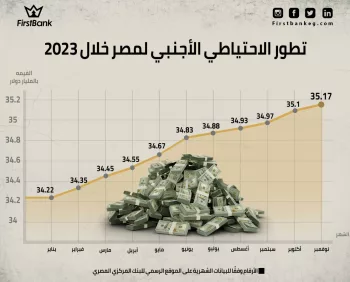 Egypt’s Net Foreign Reserves Rise to $52.59 Billion by End of January